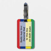 モーリシャスの個人簡単ID ラゲッジタグ (裏面縦)