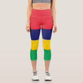 モーリシャスの国旗 カプリレギンス (正面)