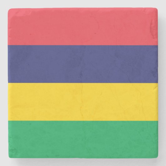 モーリシャスの国旗 ストーンコースター (正面)