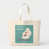 モーリシャスの行き先結婚へようこそ ラージトートバッグ (正面)