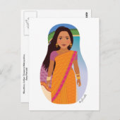 モーリシャスインディアンマトリョシカ葉書 ポストカード (正面/裏面)