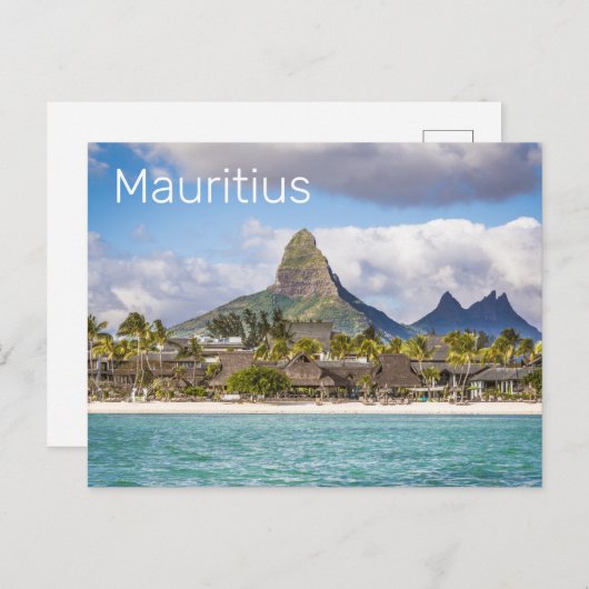 モーリシャスインディアン海フレックアンフラックビーチ土産 シーズンポストカード (正面/裏面)