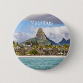 モーリシャスインディアン海フレックアンフラックビーチ土産 缶バッジ (正面)