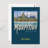 モーリシャスインディアン海ヴィンテージビーチ土産 ポストカード (正面/裏面)