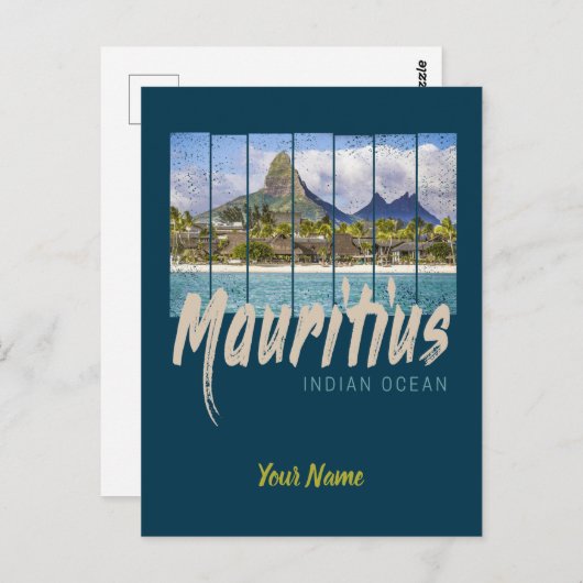 モーリシャスインディアン海ヴィンテージビーチ土産 ポストカード (正面/裏面)