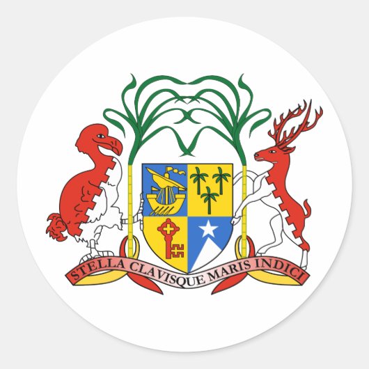 モーリシャスコート・オブ・アームズ ラウンドシール (正面)