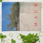 モーリシャスビーチビューティータオル キッチンタオル (折り畳み)