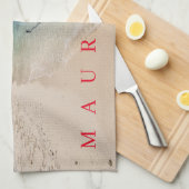 モーリシャスビーチビューティータオル キッチンタオル (四つ折り)