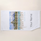 モーリシャスルモーヌブラバントマウンテンスーベニアス ビーチタオル (正面)