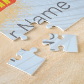 モーリシャスレトロインディアン海ドドと国旗のヴィンテージ ジグソーパズル (側面)