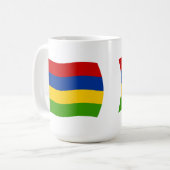 モーリシャス国旗のマグカップ コーヒーマグカップ (正面左)