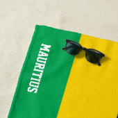 モーリシャス国旗の素晴らしい愛国心 ビーチタオル (インサイチュ)