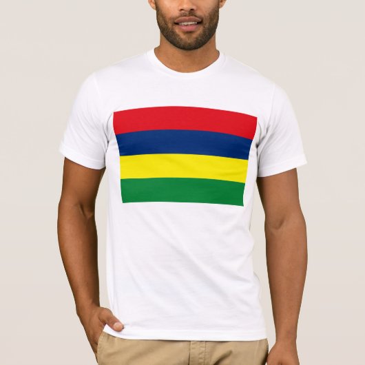 モーリシャス国旗のTシャツ Tシャツ (正面)