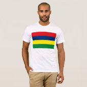 モーリシャス国旗のTシャツ Tシャツ (正面フル)