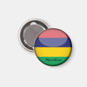 モーリシャス国旗&アフリカ – 旅行・スポーツファン マグネット (正面/裏面)