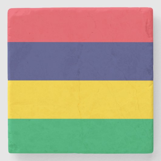 モーリシャス国旗 ストーンコースター (正面)