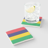 モーリシャス国旗 ストーンコースター (横)