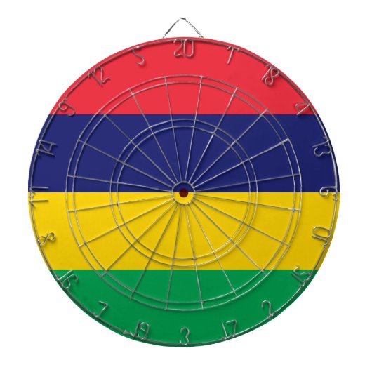 モーリシャス国旗 ダーツボード (正面)