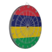 モーリシャス国旗 ダーツボード (正面左)