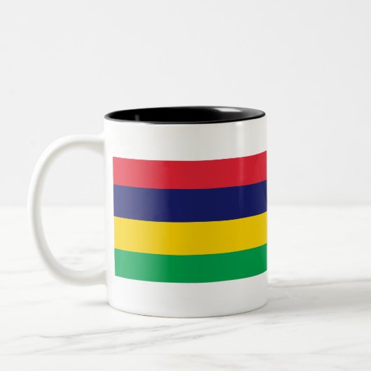 モーリシャス国旗 ツートーンマグカップ (左)