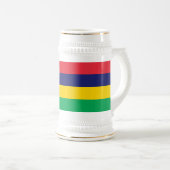 モーリシャス国旗 ビールジョッキ (正面右)