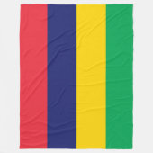 モーリシャス国旗 フリースブランケット (正面)