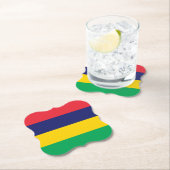 モーリシャス国旗 ペーパーコースター (インサイチュ)