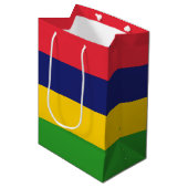 モーリシャス国旗 ミディアムペーパーバッグ (正面アングル)