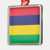 モーリシャス国旗 メタルオーナメント (左)