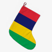 モーリシャス国旗 ラージクリスマスストッキング (正面 (吊り時))