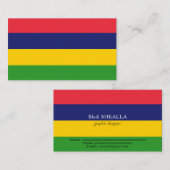 モーリシャス国旗 名刺 (正面/裏面)