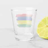 モーリシャス国旗、国旗 ショットグラス (裏面)