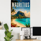🌴 モーリシャス島のパラダイス コースト 🌊 ポスター (ホームオフィス)