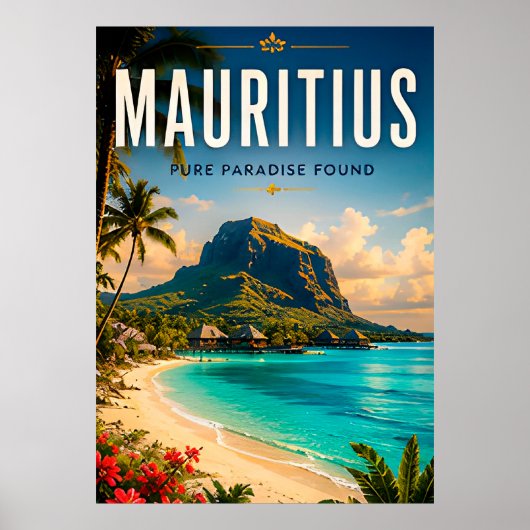 🌴 モーリシャス島のパラダイス コースト 🌊 ポスター (正面)