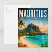 🌴 モーリシャス島のパラダイス コースト 🌊 ポストカード (正面/裏面)