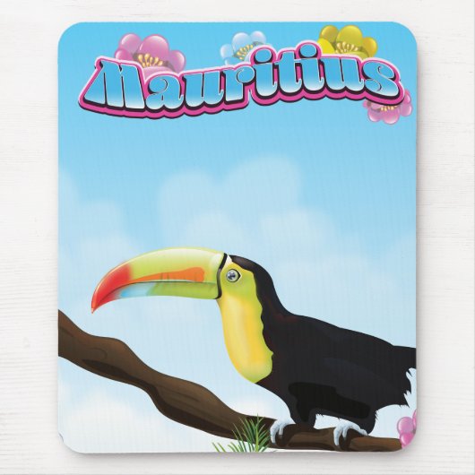 モーリシャス旅行ポスター マウスパッド (正面)
