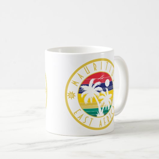 モーリシャス東アフリカレトロサンセット60s コーヒーマグカップ (正面右)
