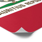 モーリシャス・カリフォルニア国旗Dodo ポスター (角)