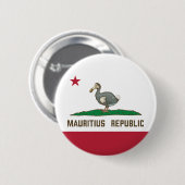 モーリシャス・カリフォルニア国旗Dodo 缶バッジ (正面&裏面)