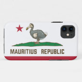 モーリシャス・カリフォルニア国旗Dodo Case-Mate iPhoneケース (裏面(横))