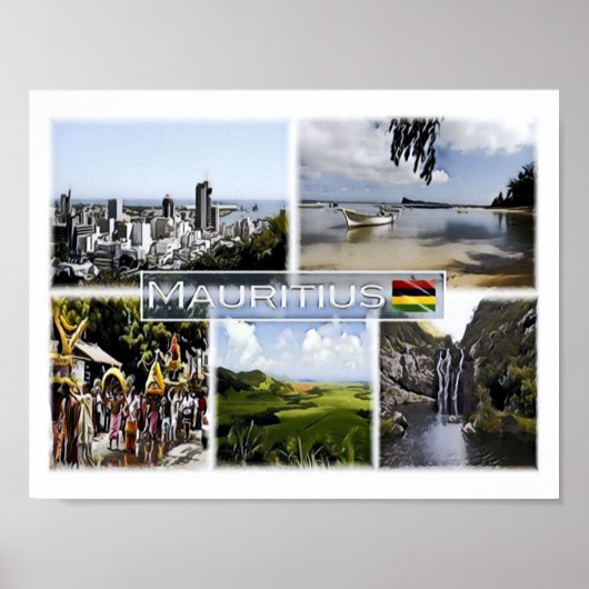 モーリシャス – モザイク –  ポスター (正面)
