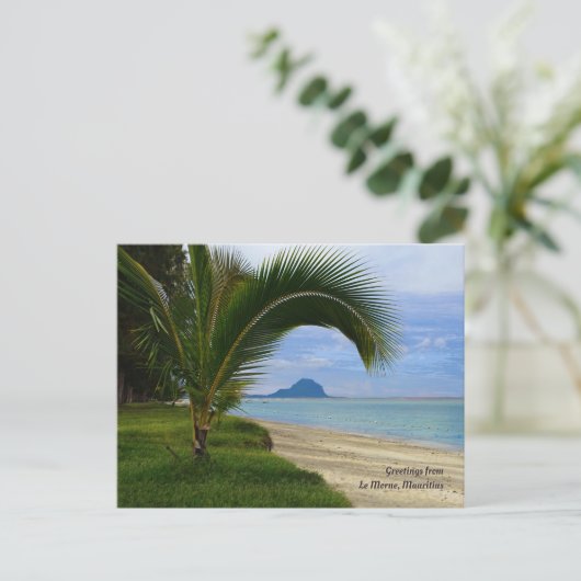 モーリシャス・ル・モーヌからのご挨拶 ポストカード (スタンド正面)