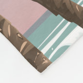 モーリシャス・ヴィンテージ旅行ポスター フリースブランケット (角)