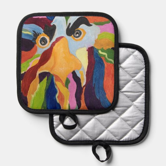 モーリス怒りのロスタースクエア 鍋敷き (正面/裏面)