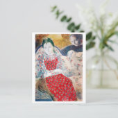 モーリス淡い色のト・デニスのシルバーソファで ポストカード (スタンド正面)