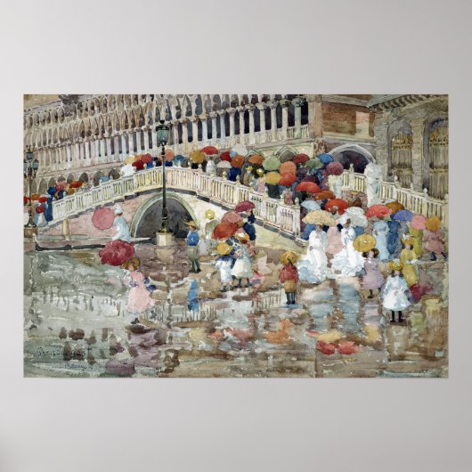 モーリス雨の中のブラジルのプレンダーガスト傘 ポスター (正面)