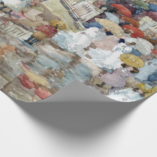 モーリス雨の中のブラジルのプレンダーガスト傘 ラッピングペーパー (角)