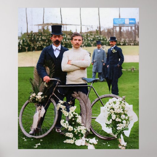 モーリス・ギャラン 優勝 パリ-ルーベ 1898 カラー リデュース ポスター (正面)