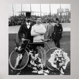 モーリス・ギャラン 優勝 パリ-ルーベ 1898 カラー レデュース ポスター