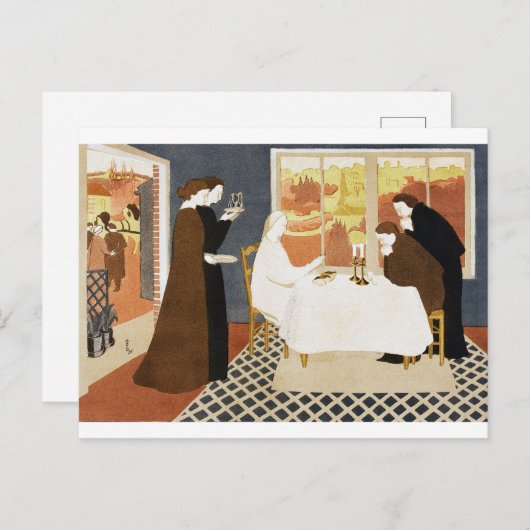 モーリス・デニスのエンマウス巡礼者 ポストカード (正面/裏面)